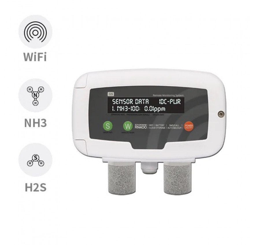 RN400-T2GS (for hydrogen sulfide and ammonia) Data Logger